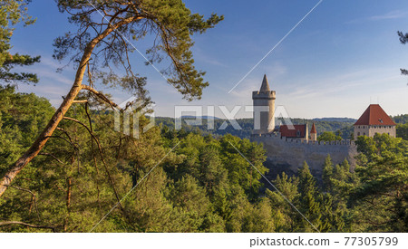 Medieval castle Kokorin in north Bohemia, Czech republic Medieval castle Kokorin in north Bohemia, Czech republic 77305799