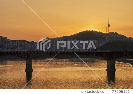 N Seoul Tower, Namsan Tower, Namsan, Seongsu Bridge, Seongdong-gu, Han River, Seoul N Seoul Tower, Namsan Tower, Namsan, Seongsu Bridge, Seongdong-gu, Han River, Seoul 77306105
