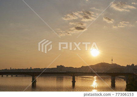 N Seoul Tower, Namsan Tower, Namsan, Seongsu Bridge, Seongdong-gu, Han River, Seoul N Seoul Tower, Namsan Tower, Namsan, Seongsu Bridge, Seongdong-gu, Han River, Seoul 77306153