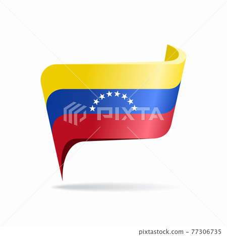 Venezuelan flag map pointer layout. Vector illustration. Venezuelan flag map pointer layout. Vector illustration. 77306735