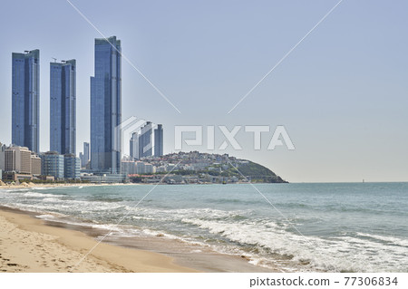釜山海雲台區海雲台海雲台海水浴場高層建築，住宅區 77306834