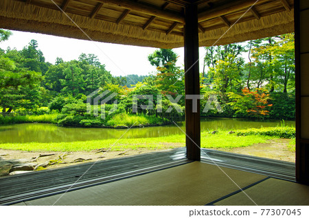 從清水園茶室眺望日本庭園 77307045