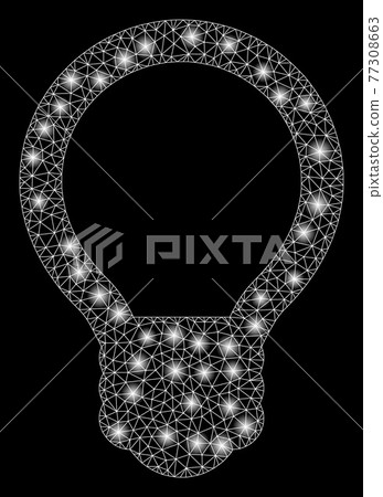 Flare Mesh Wire Frame Light Bulb with Flare Spots Flare Mesh Wire Frame Light Bulb with Flare Spots 77308663