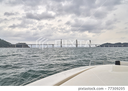 Yacht, Geoga Bridge, Geoje City, Gyeongnam Yacht, Geoga Bridge, Geoje City, Gyeongnam 77309205