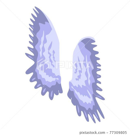 Freedom wings icon, isometric style 77309805