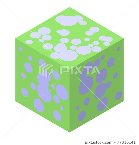Sweet rice cube icon, isometric style Sweet rice cube icon, isometric style 77310141