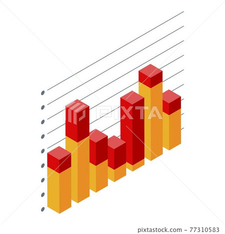 Crisis regression icon, isometric style Crisis regression icon, isometric style 77310583