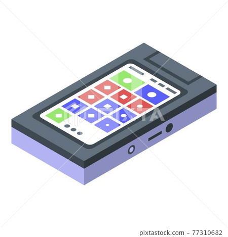 Digital music player icon, isometric style Digital music player icon, isometric style 77310682