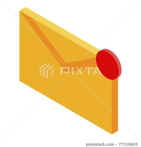 New mail icon, isometric style 77310683