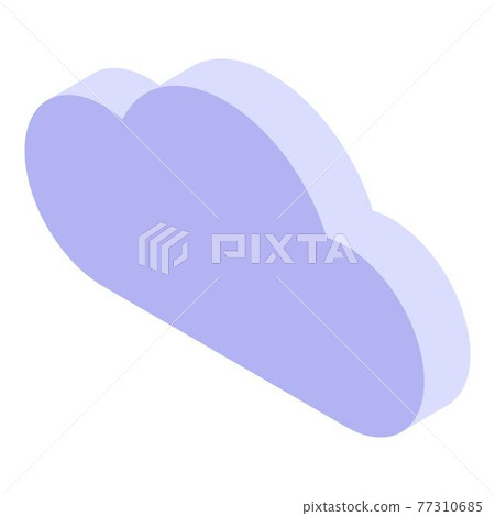 Digital cloud icon, isometric style Digital cloud icon, isometric style 77310685