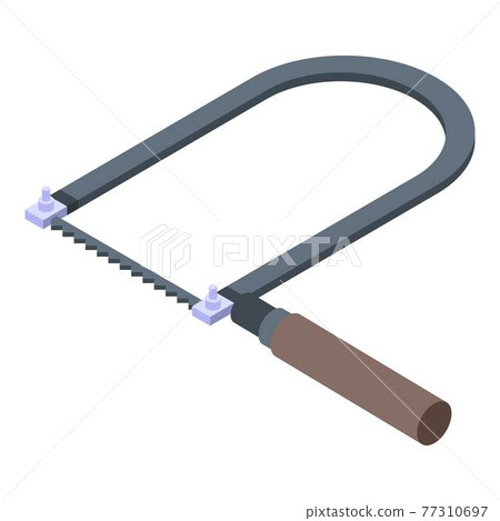 Fretsaw icon, isometric style Fretsaw icon, isometric style 77310697