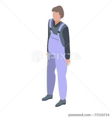 Carpenter worker icon, isometric style Carpenter worker icon, isometric style 77310714
