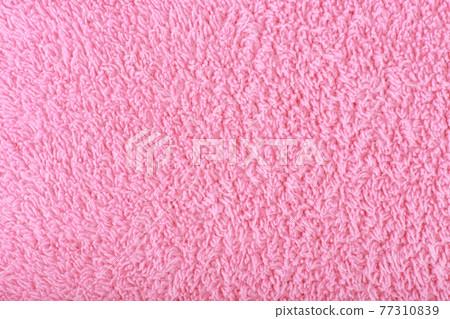 Pink fluffy fabric close up. Abstract background with space for text. Template concept Pink fluffy fabric close up. Abstract background with space for text. Template concept 77310839