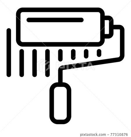 Paint roller icon, outline style Paint roller icon, outline style 77310876