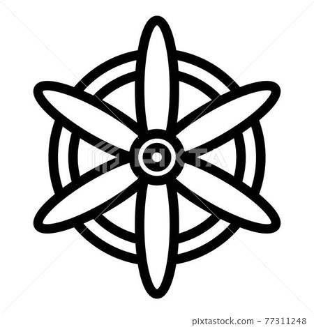 Aircraft blades icon, outline style Aircraft blades icon, outline style 77311248