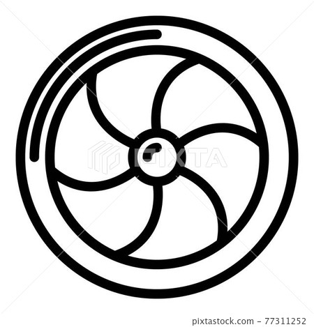 Aviation turbine icon, outline style 77311252