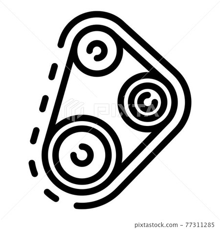 Motor aircraft repair icon, outline style 77311285