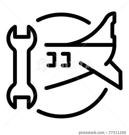 Aircraft repair icon, outline style 77311288