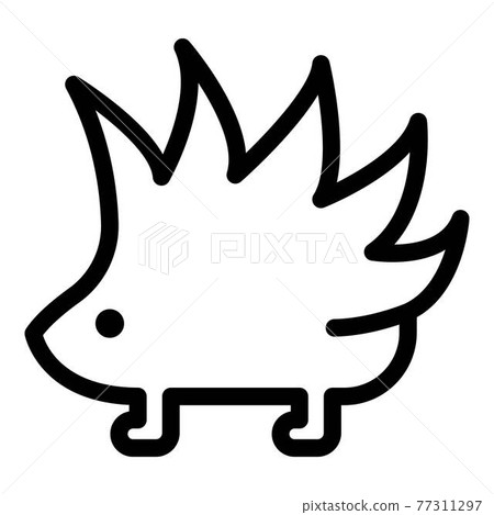 Hedgehog icon, outline style Hedgehog icon, outline style 77311297