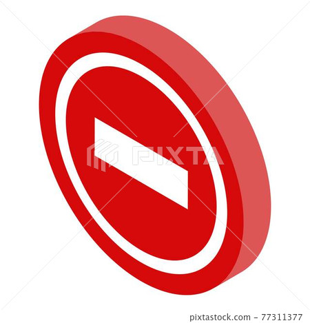 Restriction access icon, isometric style - Stock Illustration [77311377 ...