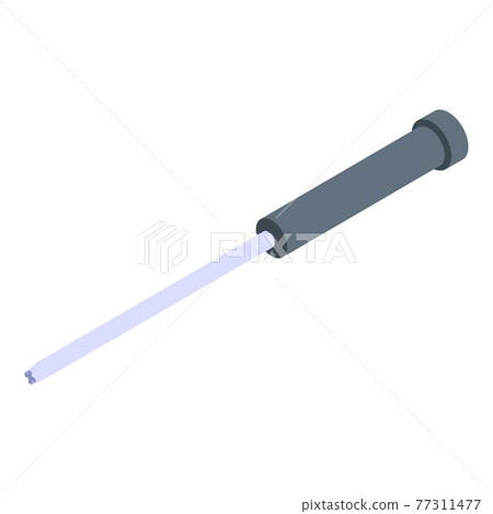 Screwdriver icon, isometric style Screwdriver icon, isometric style 77311477