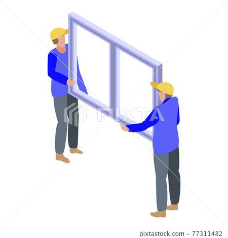 Install window icon, isometric style Install window icon, isometric style 77311482