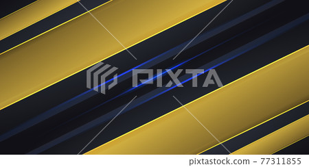 Dark gray abstract background with yellow and blue light lines. Dark gray abstract background with yellow and blue light lines. 77311855