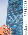 Skyscrapers and business buildings in Tokyo's Shibuya district 77312063