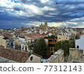 Townscape seen from the hills of Tarragona, Spain 77312143