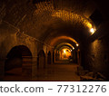 Ancient Roman ruins in Tarragona, Spain. cave 77312276