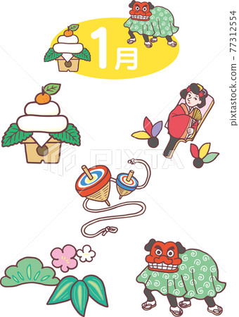 January Seasonal Events Illustration Set | New Year's Day, Winter, Childcare, Newsletter, Annual Series, Vector Material January Seasonal Events Illustration Set | New Year's Day, Winter, Childcare, Newsletter, Annual Series, Vector Material 77312554