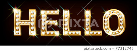 Hello vector diamond letters vector illustration eps 10 Hello vector diamond letters vector illustration eps 10 77312745
