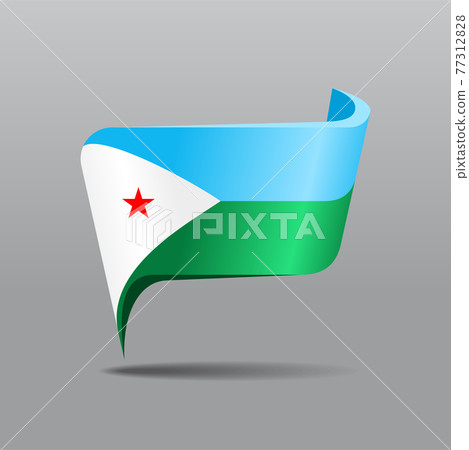 Djibouti flag map pointer layout. Vector illustration. Djibouti flag map pointer layout. Vector illustration. 77312828