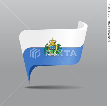 San Marino flag map pointer layout. Vector illustration. San Marino flag map pointer layout. Vector illustration. 77312842