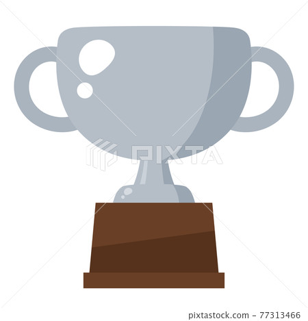 Cute trophy illustration_silver 77313466