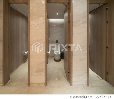 Public toilet. men bathroom doors in restroom in restaurant or hotel or shopping mall, empty interior decoration design Public toilet. men bathroom doors in restroom in restaurant or hotel or shopping mall, empty interior decoration design 77313473