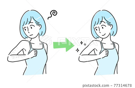 Woman with arm hair loss - Stock Illustration [77314678] - PIXTA