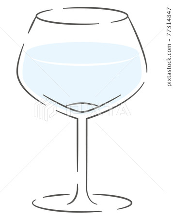 Illustration of a wine glass Illustration of a wine glass 77314847