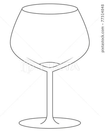 Illustration of a wine glass Illustration of a wine glass 77314848