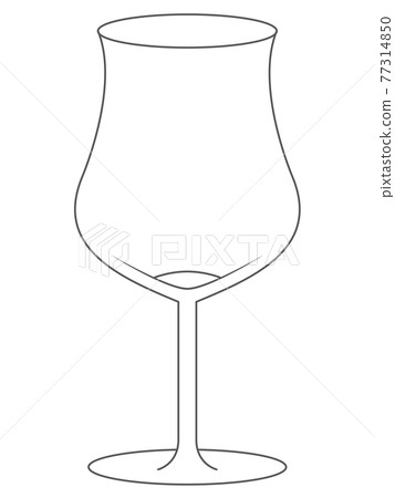 Illustration of a wine glass 77314850