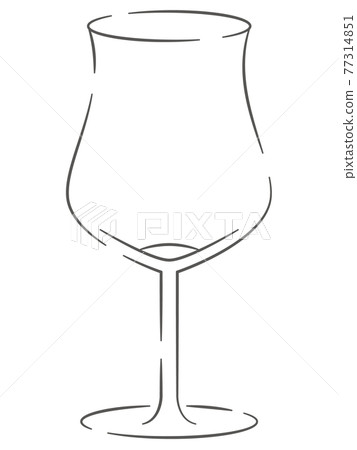 Illustration of a wine glass Illustration of a wine glass 77314851