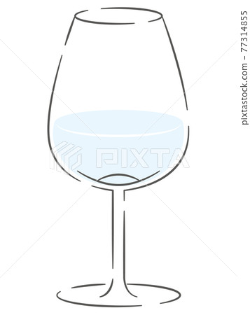 Illustration of a wine glass Illustration of a wine glass 77314855