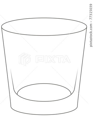 Illustration of a glass cup Illustration of a glass cup 77315039