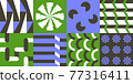 Neo-Geo style pattern.  Abstract geometric vector pattern in Neo-Geo style. Layered file. 77316411