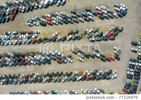 Rows a many used cars parking auction dealer lot Rows a many used cars parking auction dealer lot 77316979