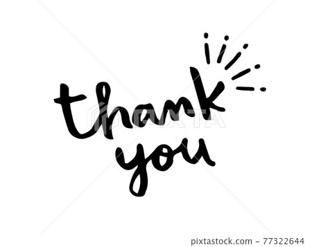 可愛的人物謝謝你/手寫的人物插圖 77322644