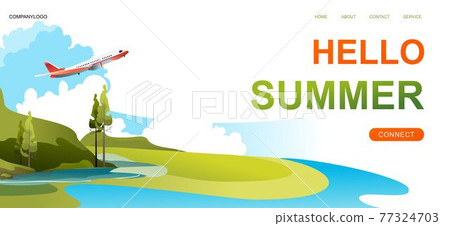 summer natural landscape concept banner summer natural landscape concept banner 77324703