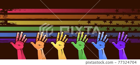 open hands rainbow color concept open hands rainbow color concept 77324704