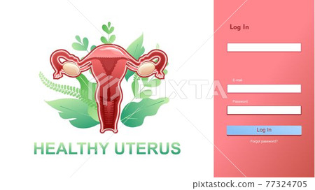banner female genital organ uterus banner female genital organ uterus 77324705