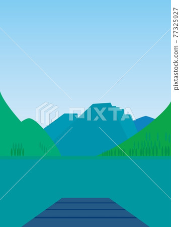 Summer landscape Pragser Lake lago di braies 77325927